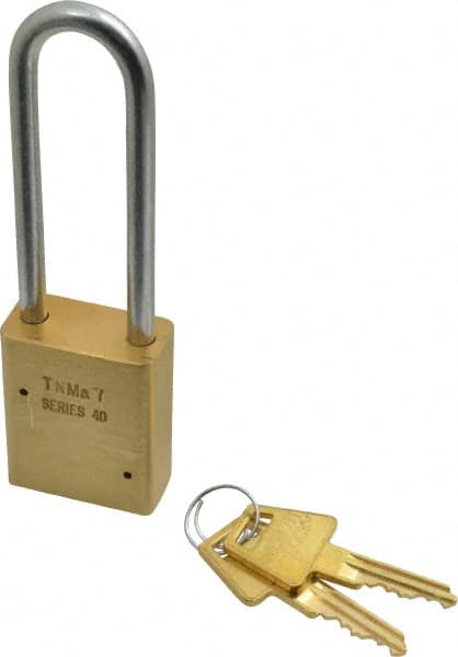 American Lock - 3/4" Shackle Clearance, Keyed Alike Padlock - 1/4" Shackle Diam, Steel - A1 Tooling