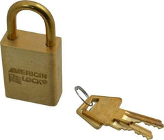 American Lock - 3/4" Shackle Clearance, Keyed Alike Padlock - 1/4" Shackle Diam, Steel - A1 Tooling