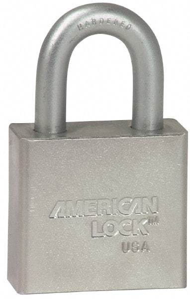 American Lock - 3/4" Shackle Clearance, Keyed Alike Tubular Padlock - 3/8" Shackle Diam, Steel - A1 Tooling