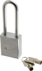 American Lock - 3/4" Shackle Clearance, Keyed Alike Tubular Padlock - 5/16" Shackle Diam, Steel - A1 Tooling