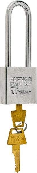 American Lock - 3/4" Shackle Clearance, Keyed Different Tubular Padlock - 3/8" Shackle Diam, Steel - A1 Tooling