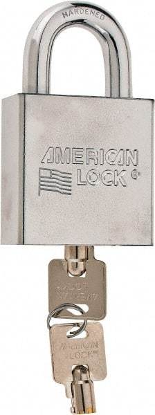 American Lock - 3/4" Shackle Clearance, Keyed Alike Tubular Padlock - 7/16" Shackle Diam, Steel - A1 Tooling