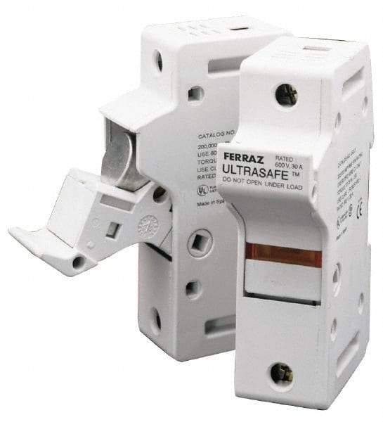 Ferraz Shawmut - 1 Pole, 600 VAC/VDC, 60 Amp, DIN Rail Mount Fuse Holder - Compatible with J Class, 58mm Long x 3.84 Inch Wide and 22mm Diameter Fuse - A1 Tooling