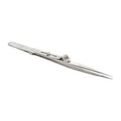 Value Collection - 5-1/2" OAL Diamond Tweezers - Fine Point with Slide Lock - A1 Tooling