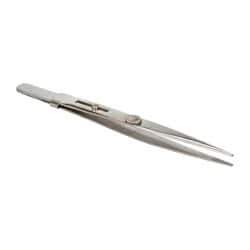 Value Collection - 5-1/2" OAL Diamond Tweezers - Medium Point with Slide Lock - A1 Tooling