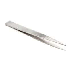 Value Collection - 4-7/16" OAL Stainless Steel Assembly Tweezers - Thin, Fine Point - A1 Tooling