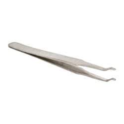 Value Collection - 4-3/4" OAL 2AD-SA Precision Tweezers - Rounded Flat Tip, Thin Tapered Edge - A1 Tooling