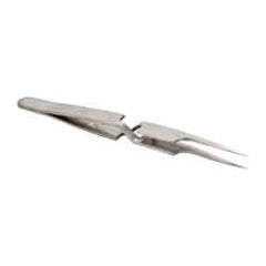 Value Collection - 4-3/4" OAL N5A Reverse Action Tweezers - Long Fine Offset Point - A1 Tooling