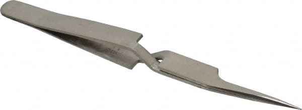 Value Collection - 4-3/4" OAL N5A Reverse Action Tweezers - Long Fine Offset Point - A1 Tooling