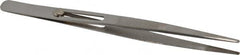 Value Collection - 5-3/4" OAL Assembly Tweezers - Slide Locking Broad Point, Serrated Body/Tip - A1 Tooling