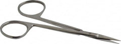 Value Collection - 4-1/2" OAL Stainless Steel Iris Scissors - Straight Handle, For General Purpose Use - A1 Tooling