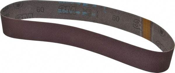 3M - 2" Wide x 36" OAL, 60 Grit, Aluminum Oxide Abrasive Belt - Aluminum Oxide, Medium, Coated, X Weighted Cloth Backing, Series 341D - A1 Tooling