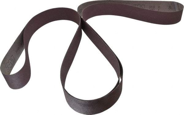 3M - 2" Wide x 132" OAL, 80 Grit, Aluminum Oxide Abrasive Belt - Aluminum Oxide, Medium, Coated, X Weighted Cloth Backing, Series 341D - A1 Tooling