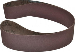 3M - 2-1/2" Wide x 48" OAL, 60 Grit, Aluminum Oxide Abrasive Belt - Aluminum Oxide, Medium, Coated, X Weighted Cloth Backing, Series 341D - A1 Tooling