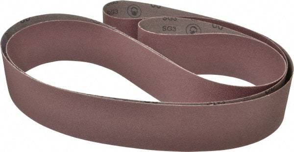 3M - 3" Wide x 132" OAL, 80 Grit, Aluminum Oxide Abrasive Belt - Aluminum Oxide, Medium, Coated, X Weighted Cloth Backing, Series 341D - A1 Tooling