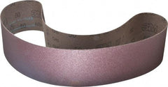 3M - 4" Wide x 54" OAL, 50 Grit, Aluminum Oxide Abrasive Belt - Aluminum Oxide, Coarse, Coated, X Weighted Cloth Backing, Series 341D - A1 Tooling