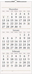 AT-A-GLANCE - 7 Sheet, 12 x 27", Wall Calendar - White - A1 Tooling