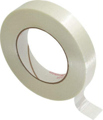 Ability One - 1" x 60 Yd Clear Rubber Adhesive Packaging Tape - Glass Filament Backing, 12 mil Thick, Series 7510-00 - A1 Tooling