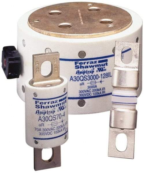 Ferraz Shawmut - 300 VAC/VDC, 15 Amp, Fast-Acting Semiconductor/High Speed Fuse - Clip Mount, 51mm OAL, 100 at DC, 200 at AC kA Rating, 9/16" Diam - A1 Tooling