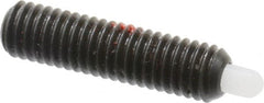 Gibraltar - 10-32, 3/4" Thread Length, 1/8" Plunger Projection, Steel Threaded Spring Plunger - 0.092" Max Plunger Diam, 3/4" Plunger Length, 1.3 Lb Init End Force, 2.7 Lb Final End Force, 1/16" Hex - A1 Tooling