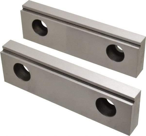 Value Collection - 6" Wide x 1-3/4" High x 18mm Thick, Step Vise Jaw - Steel, Fixed Jaw - A1 Tooling