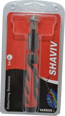 Shaviv - 3 Piece, High Speed Steel Blade, Hand Deburring Tool Set - FR Blade Holder, For Hole Edge - A1 Tooling