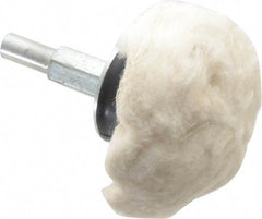 Dico - 2" Diam, 1/4" Shank Diam, Mushroom Shaped Mounted Bob - Hard Density, 2-1/2" Head Length, Wool Felt - A1 Tooling