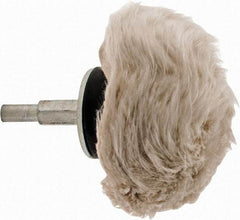 Dico - 3" Diam, 1/4" Shank Diam, Mushroom Shaped Mounted Bob - Medium Density, 2-1/2" Head Length, Wool Felt - A1 Tooling