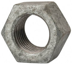 Value Collection - 2 - 4-1/2 UNC Steel Right Hand Hex Nut - 3" Across Flats, 1-23/32" High, Hot Dipped Galvanized Finish - A1 Tooling