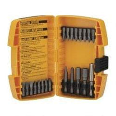 DeWALT - 21 Piece, Screwdriver Bit Set - #1, #2 & #3 Phillips, #1, #2 & #3 Square Recess, #6, #8 & #10 Slotted - A1 Tooling