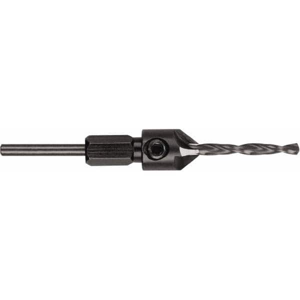 DeWALT - 3/4" Cutter Diam, 11/64" Drill Compatibility, 3-1/2" Overall Length, Adjustable Depth Drill Countersink - A1 Tooling