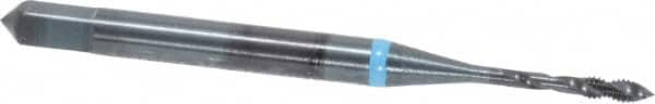 Emuge - #1-72 UNF 2 Flute 3B Modified Bottoming Spiral Flute Tap - Cobalt, Oxide Finish, 1.772" OAL, Right Hand Flute, Right Hand Thread, Series Enorm-VA - A1 Tooling