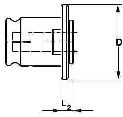 Emuge - 7/16" Tap Shank Diam, 0.328" Tap Square Size, 1/8" Pipe Tap, #1 Tapping Adapter - Exact Industrial Supply