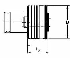 Emuge - 0.381" Tap Shank Diam, 0.286" Tap Square Size, 3/8" Tap, #3 Tapping Adapter - Exact Industrial Supply