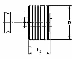 Emuge - 0.429" Tap Shank Diam, 0.322" Tap Square Size, 9/16" Tap, #3 Tapping Adapter - Exact Industrial Supply