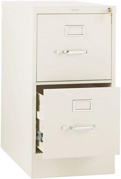 Hon - 26" Wide x 29" High x 26-1/2" Deep, 2 Drawer Vertical File with Lock - Steel, Putty - A1 Tooling