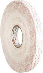 3M - 2" x 36 Yd Acrylic Adhesive Double Sided Tape - 45 mil Thick, White, Foam Liner - A1 Tooling