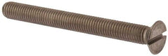 Value Collection - M10x1.50 Metric Coarse, 100mm OAL Slotted Drive Machine Screw - Flat Head, Grade 316 & A4 Stainless Steel, Uncoated, Without Washer - A1 Tooling