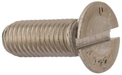 Value Collection - M12x1.75 Metric Coarse, 35mm OAL Slotted Drive Machine Screw - Flat Head, Grade 316 & A4 Stainless Steel, Uncoated, Without Washer - A1 Tooling