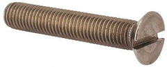 Value Collection - M12x1.75 Metric Coarse, 70mm OAL Slotted Drive Machine Screw - Flat Head, Grade 316 & A4 Stainless Steel, Uncoated, Without Washer - A1 Tooling