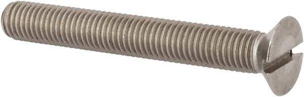 Value Collection - M12x1.75, 90mm OAL Slotted Drive Machine Screw - Flat Head, Grade 316 & A4 Stainless Steel, Uncoated, Without Washer - A1 Tooling