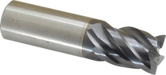 ProMax - 3/4", 4 Flute, Single End, Solid Carbide, 0.03" Corner Radius End Mill - 3" OAL, 40° Helix, Right Hand Flute, 1" LOC, Right Hand Cut - A1 Tooling