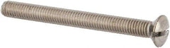 Value Collection - M5x0.80 Metric Coarse, 50mm OAL Slotted Drive Machine Screw - Oval Head, Grade 316 & A4 Stainless Steel, Uncoated, Without Washer - A1 Tooling