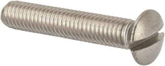 Value Collection - M6x1.00 Metric Coarse, 35mm OAL Slotted Drive Machine Screw - Oval Head, Grade 316 & A4 Stainless Steel, Uncoated, Without Washer - A1 Tooling