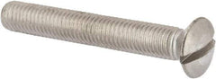 Value Collection - M10x1.50 Metric Coarse, 70mm OAL Slotted Drive Machine Screw - Oval Head, Grade 316 & A4 Stainless Steel, Uncoated, Without Washer - A1 Tooling