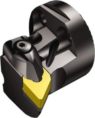 Sandvik Coromant - Left Hand Cut, Size 40, DNMG 150608 Insert Compatiblity, Internal Modular Turning & Profiling Cutting Unit Head - 27mm Ctr to Cutting Edge, 32mm Head Length, Through Coolant, Series T-Max P - A1 Tooling