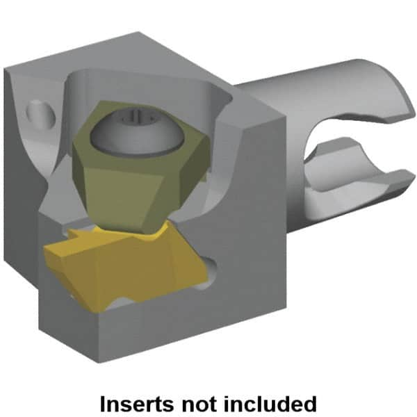 Kennametal - NG2R Insert, 20mm Head Length, Modular Grooving Cutting Unit Head - Right Hand Cut, System Size KM16, Through Coolant, Series Micro Top Notch - A1 Tooling