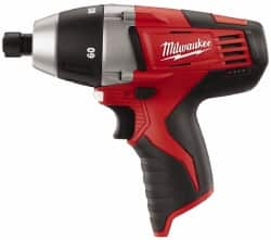 Milwaukee Tool - 12 Volts, Lithium-Ion Battery, 1/4 Inch Keyless Chuck, Pistol Grip Cordless Drill - 250, 750 RPM, 60 Inch/Lbs. Torque, Reversible - A1 Tooling