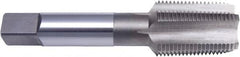 Vermont Tap & Die - 1/8-27 NPT, 4 Flute, Taper Chamfer, Bright Finish, High Speed Steel, Extension Pipe Tap - 3" OAL, 0.318" Shank Diam, 3/4" Thread Length, 0.234" Square Size, 3/16" Square Length, Regular Hook, Series 3180E - A1 Tooling