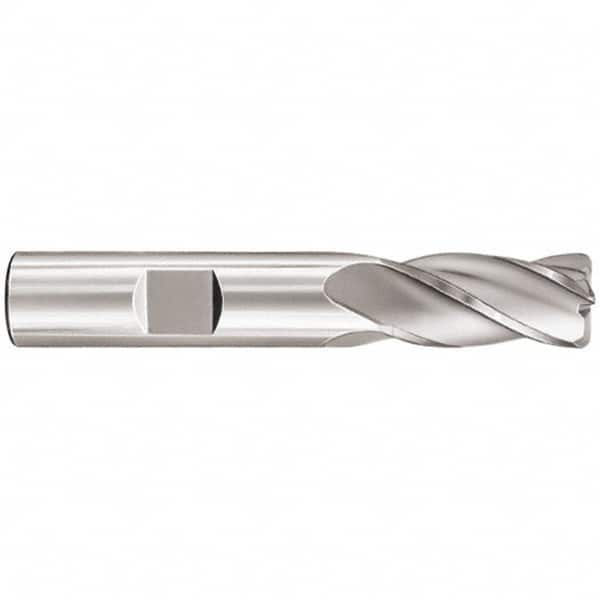 SGS - 1", 4 Flute, Single End, Solid Carbide, 0.09" Corner Radius End Mill - 4" OAL, 30° Helix, Right Hand Flute, 1-1/2" LOC, Right Hand Cut - A1 Tooling